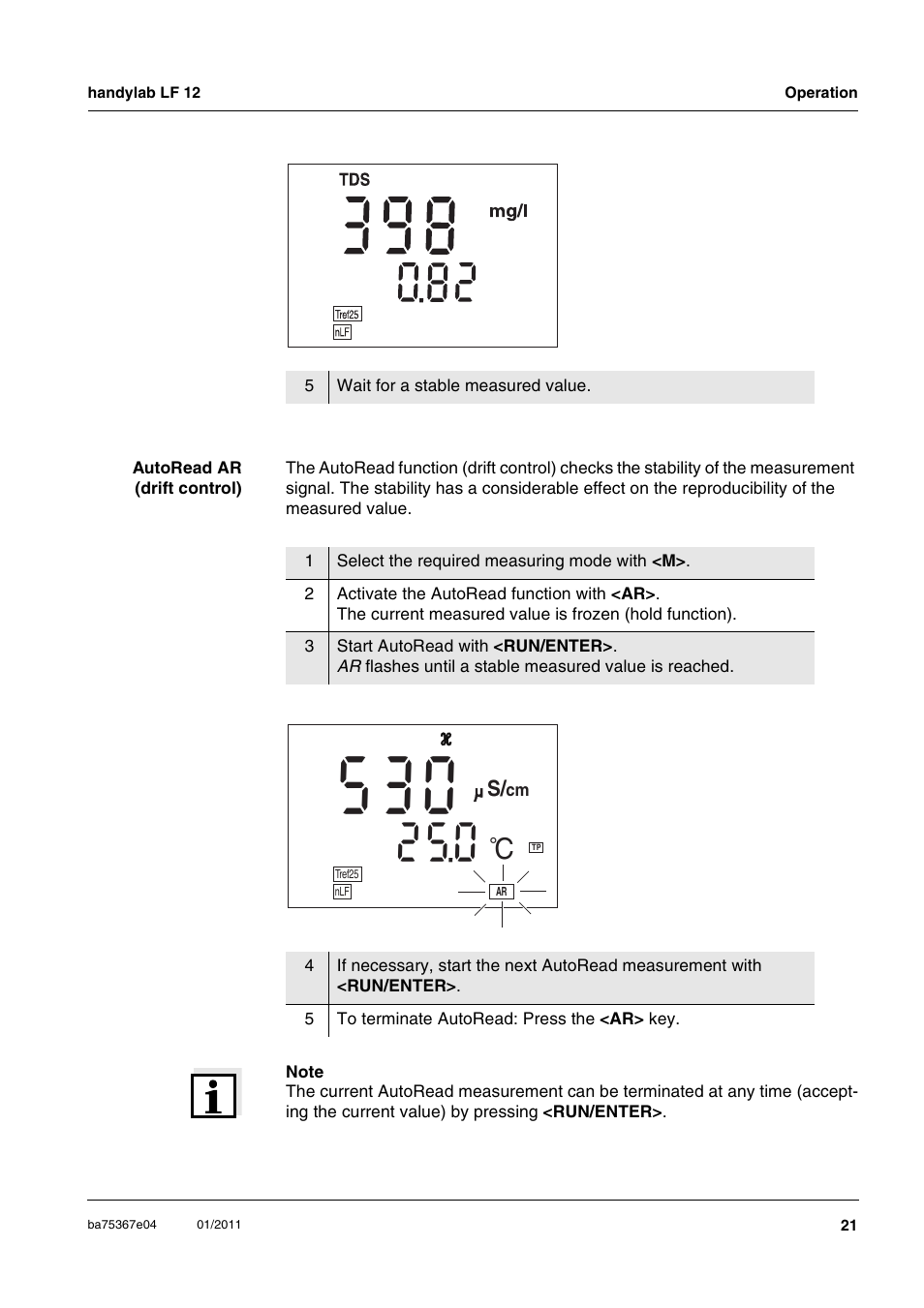 Xylem handylab LF 12 User Manual | Page 21 / 64