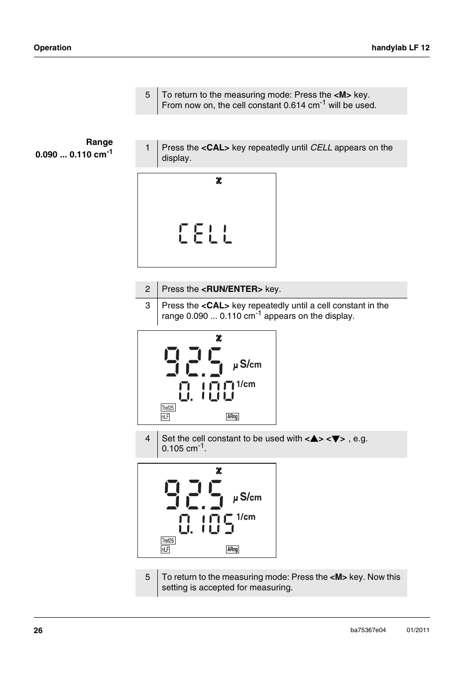 Lc l e | Xylem handylab LF 12 User Manual | Page 26 / 64