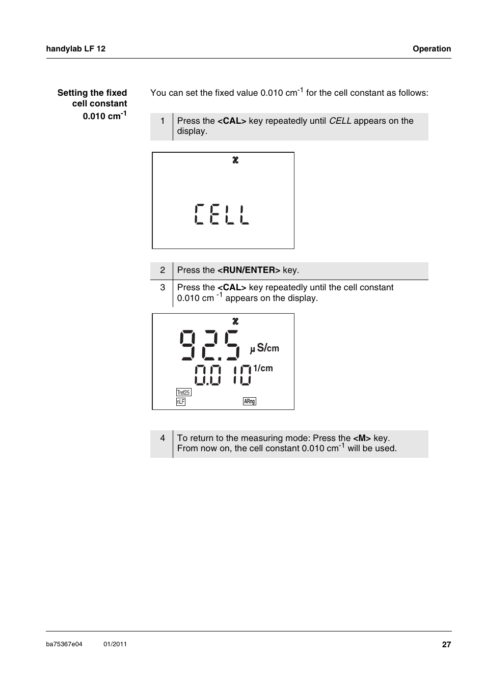 Lc l e | Xylem handylab LF 12 User Manual | Page 27 / 64