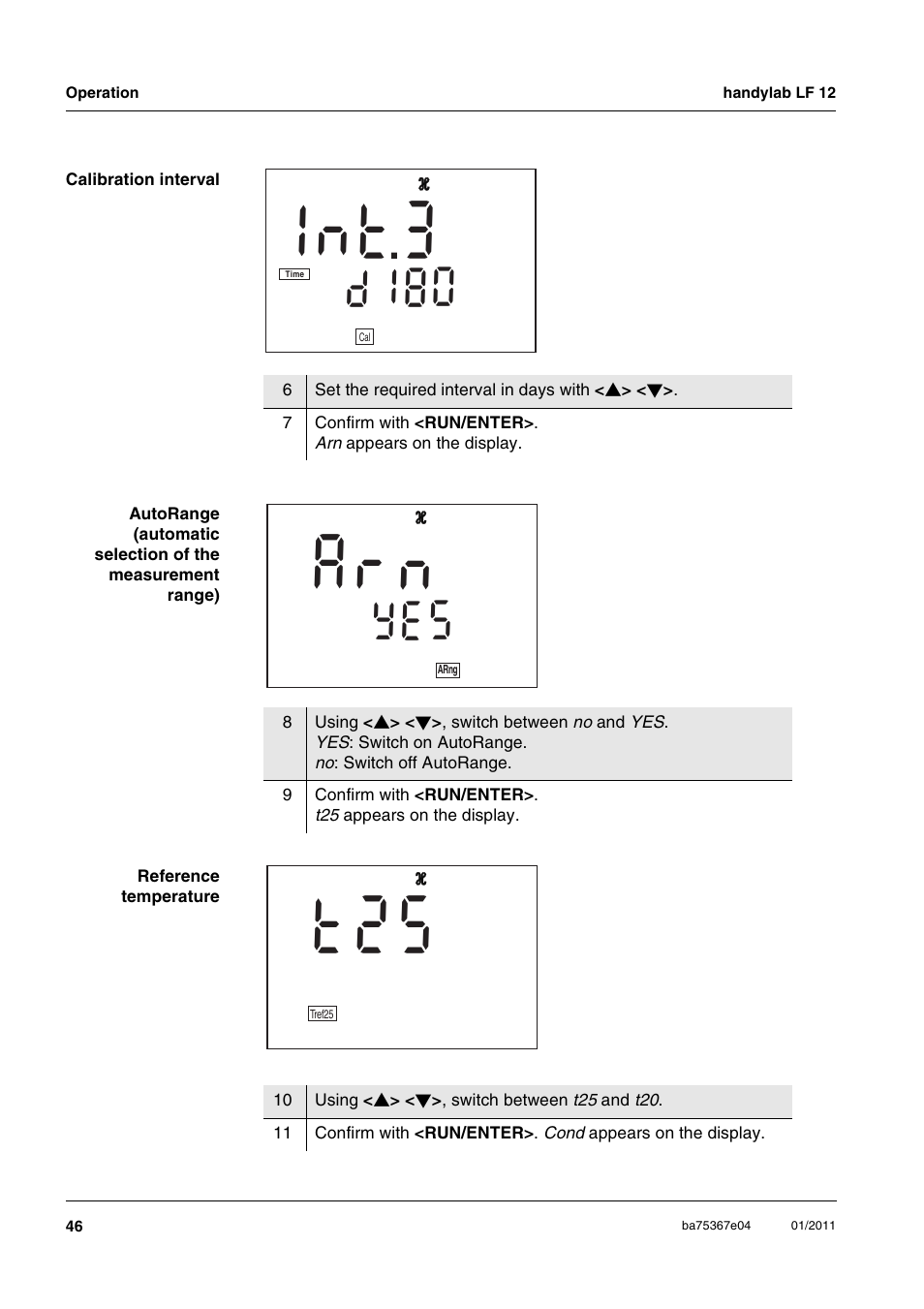 T 3 n 1, Nr a, 52 t | Se y | Xylem handylab LF 12 User Manual | Page 46 / 64