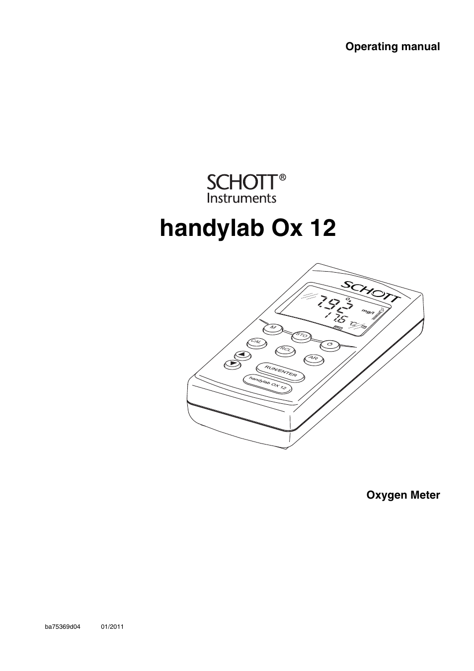 Xylem handylab OX 12 User Manual | 60 pages