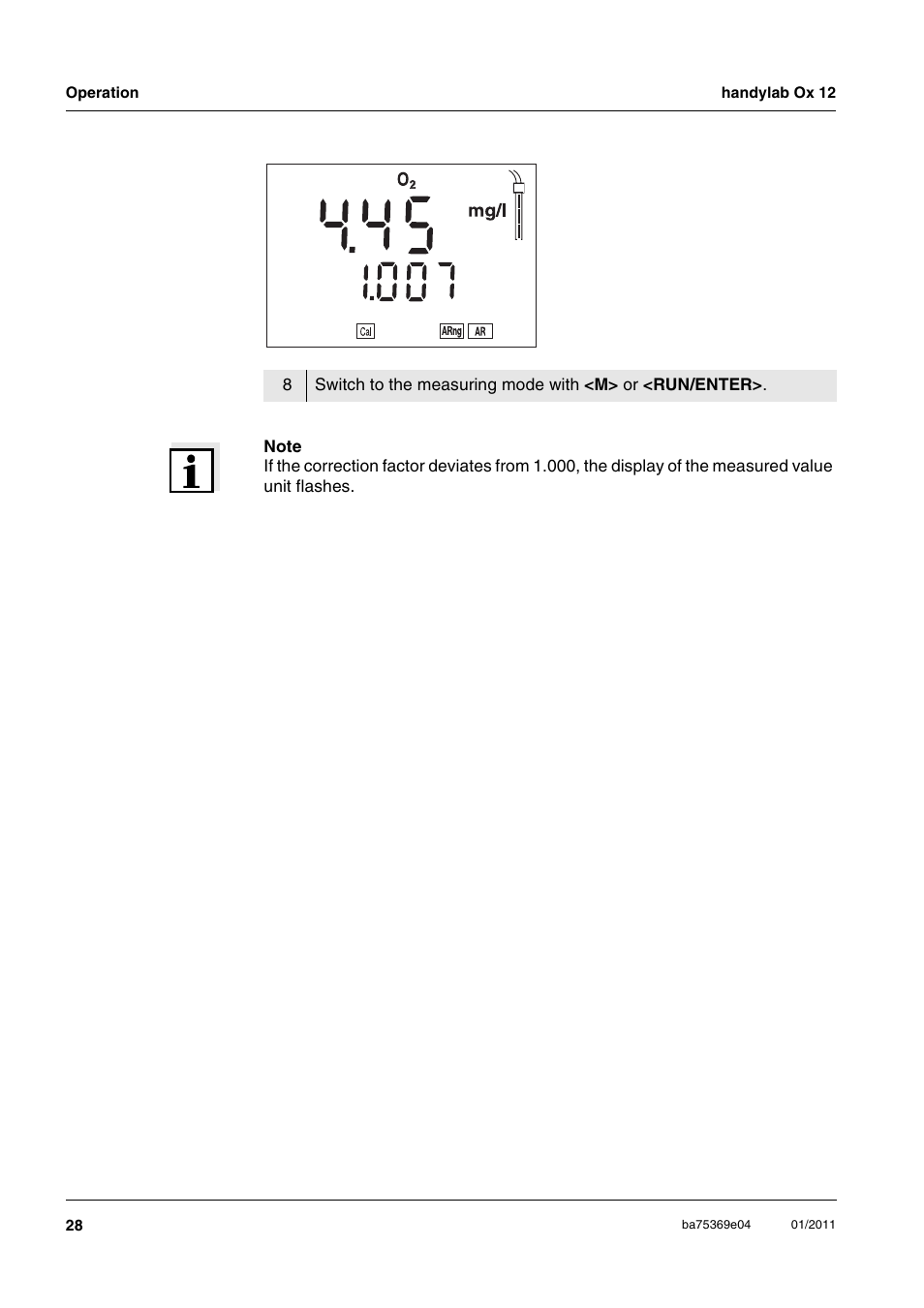 Xylem handylab OX 12 User Manual | Page 28 / 60