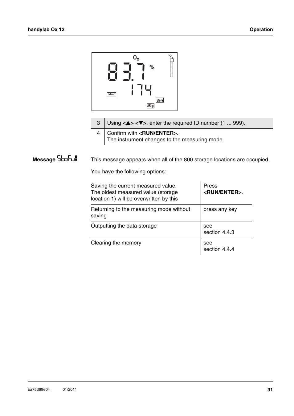 Xylem handylab OX 12 User Manual | Page 31 / 60