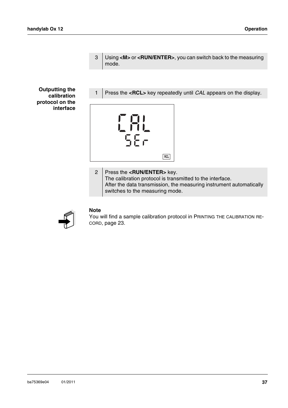 Lc a, Rs e, F °c | Xylem handylab OX 12 User Manual | Page 37 / 60