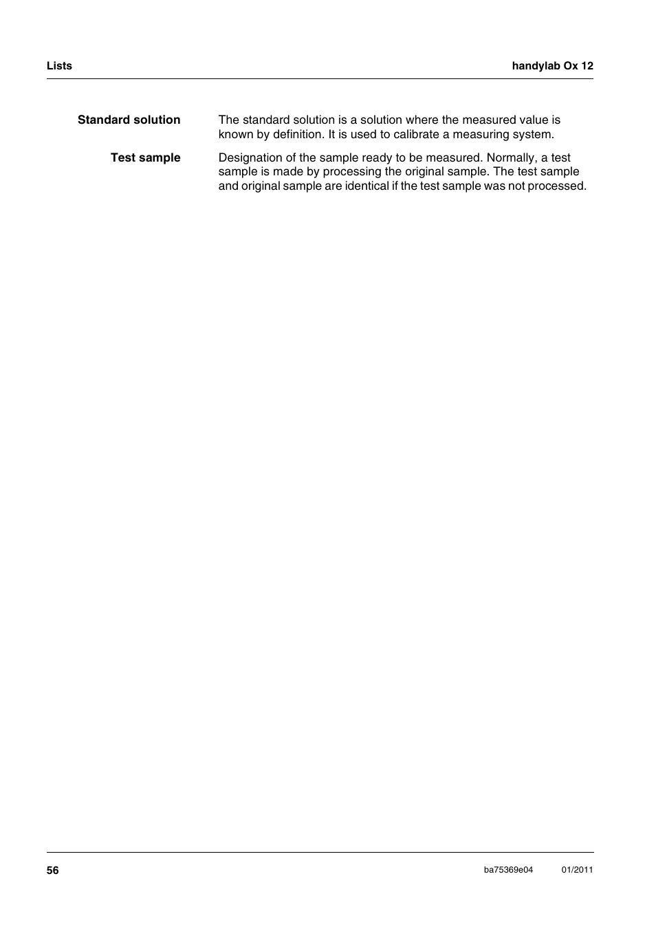 Xylem handylab OX 12 User Manual | Page 56 / 60