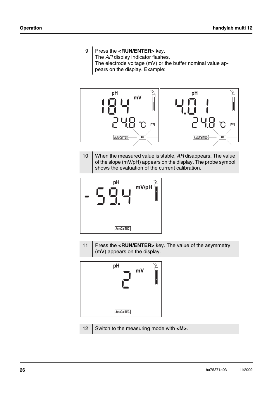 Ol s, Ya s | Xylem handylab multi 12 User Manual | Page 26 / 82