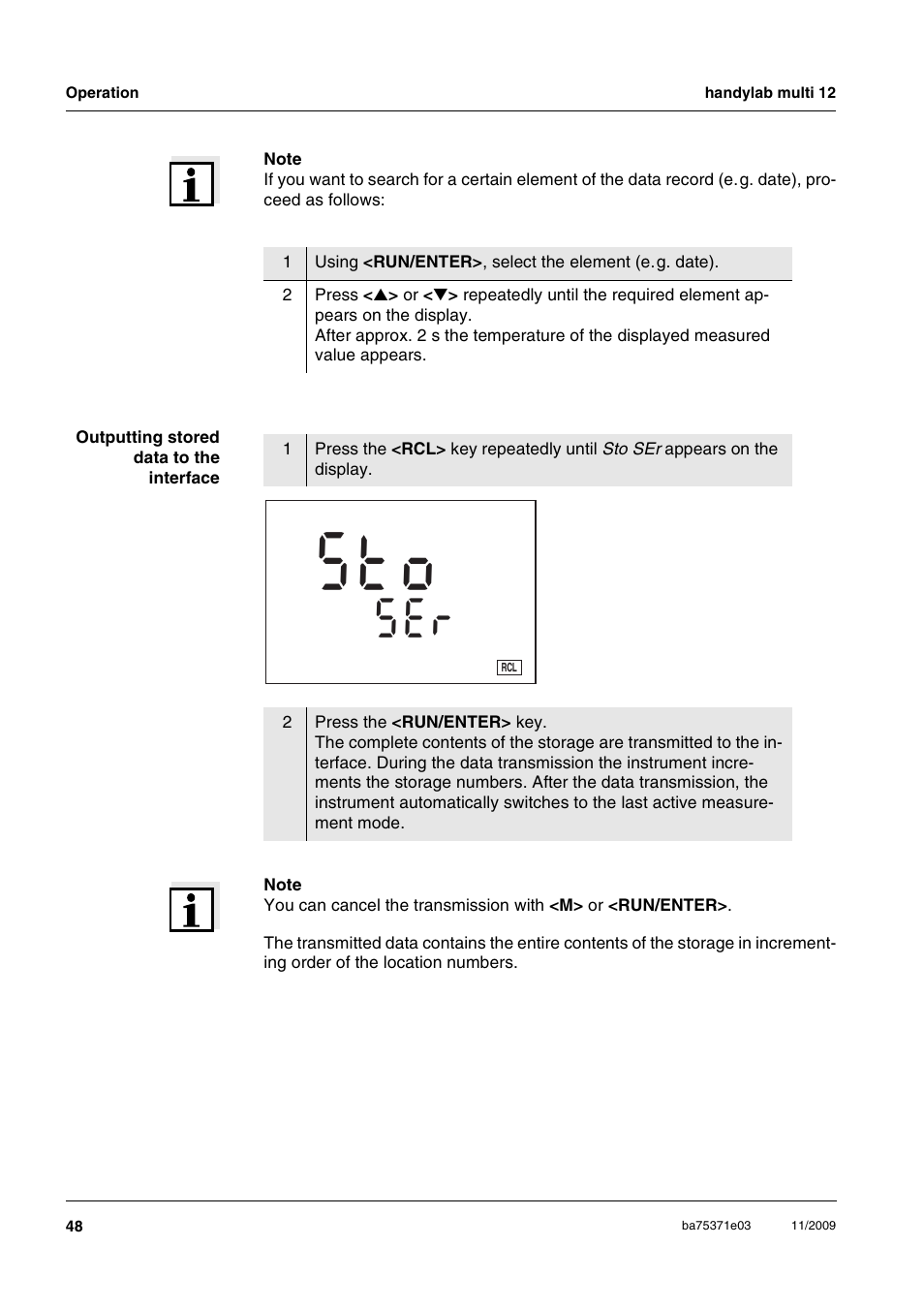S t o | Xylem handylab multi 12 User Manual | Page 48 / 82