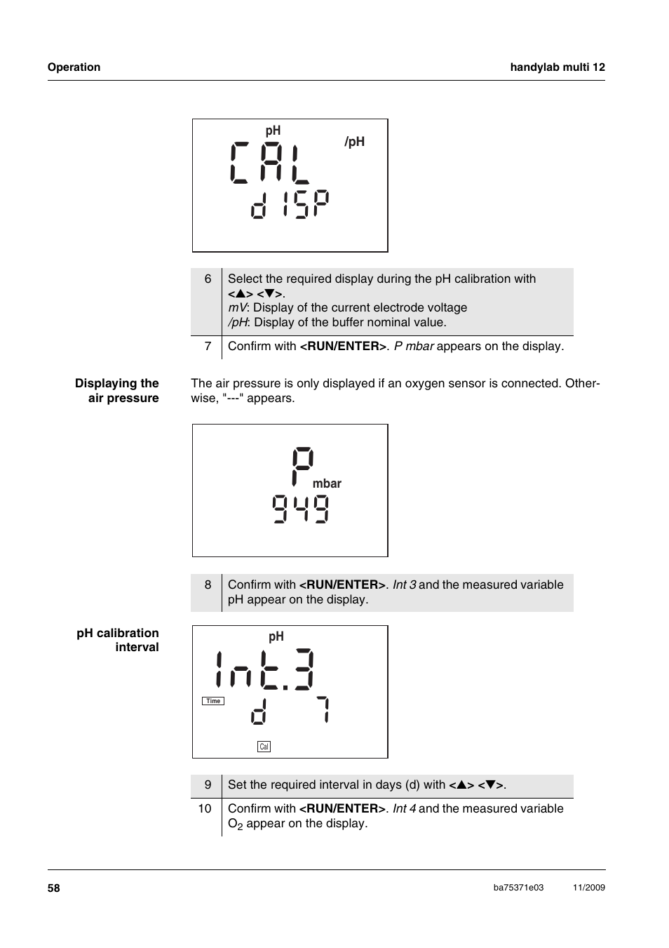 C a l, T 3 n 1, I s d | Xylem handylab multi 12 User Manual | Page 58 / 82