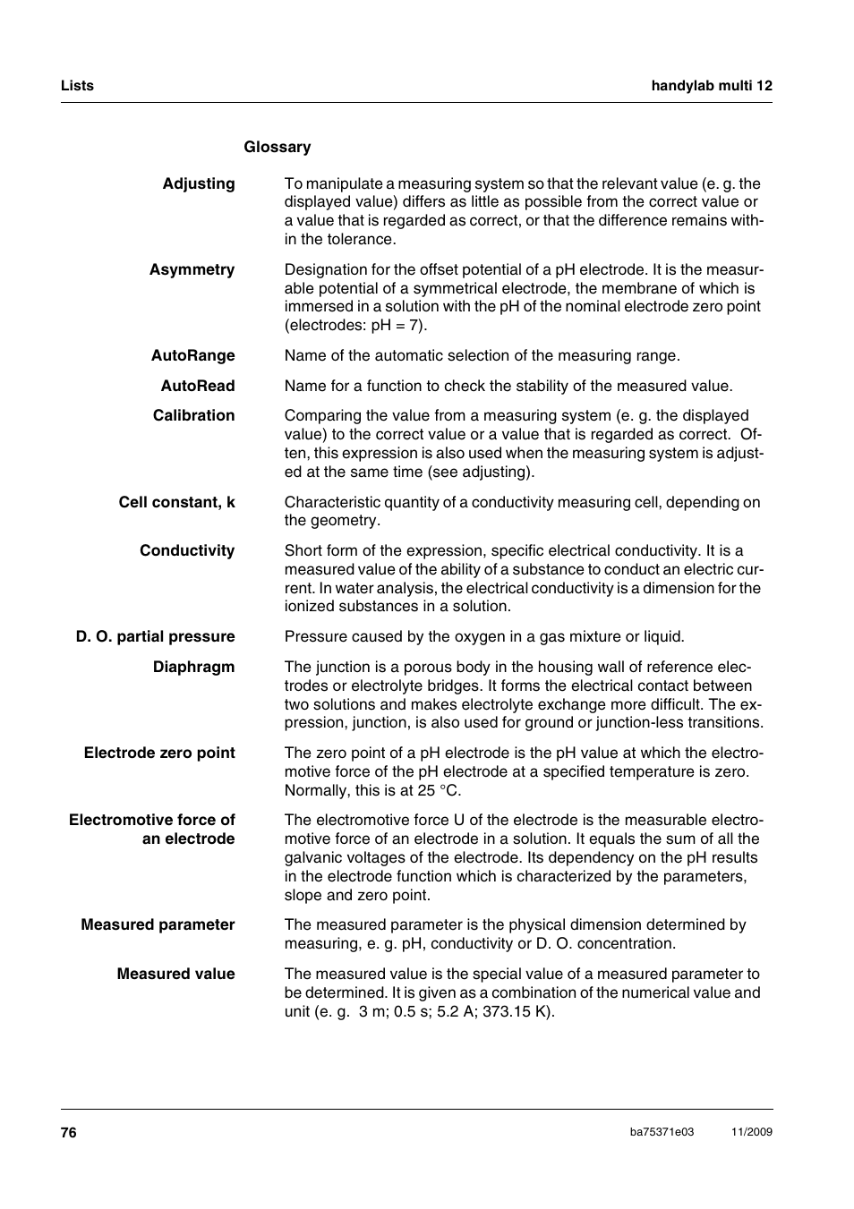 Xylem handylab multi 12 User Manual | Page 76 / 82