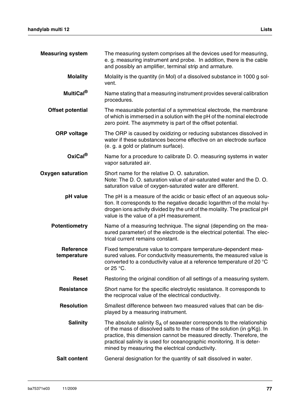 Xylem handylab multi 12 User Manual | Page 77 / 82