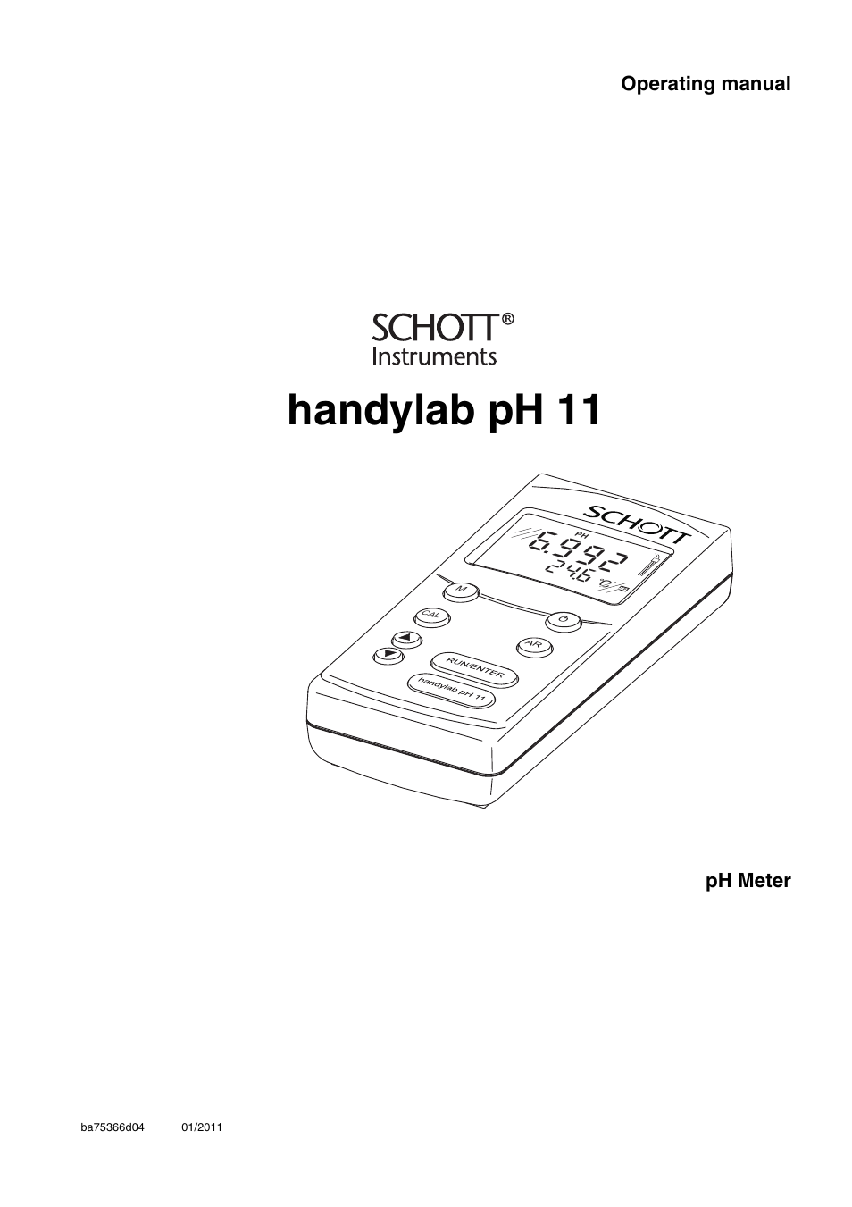 Xylem handylab pH 11 User Manual | 48 pages