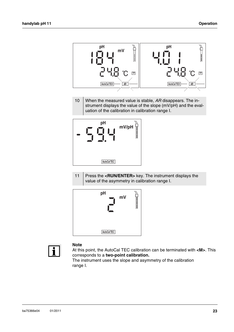 Ol s, Ya s | Xylem handylab pH 11 User Manual | Page 23 / 48