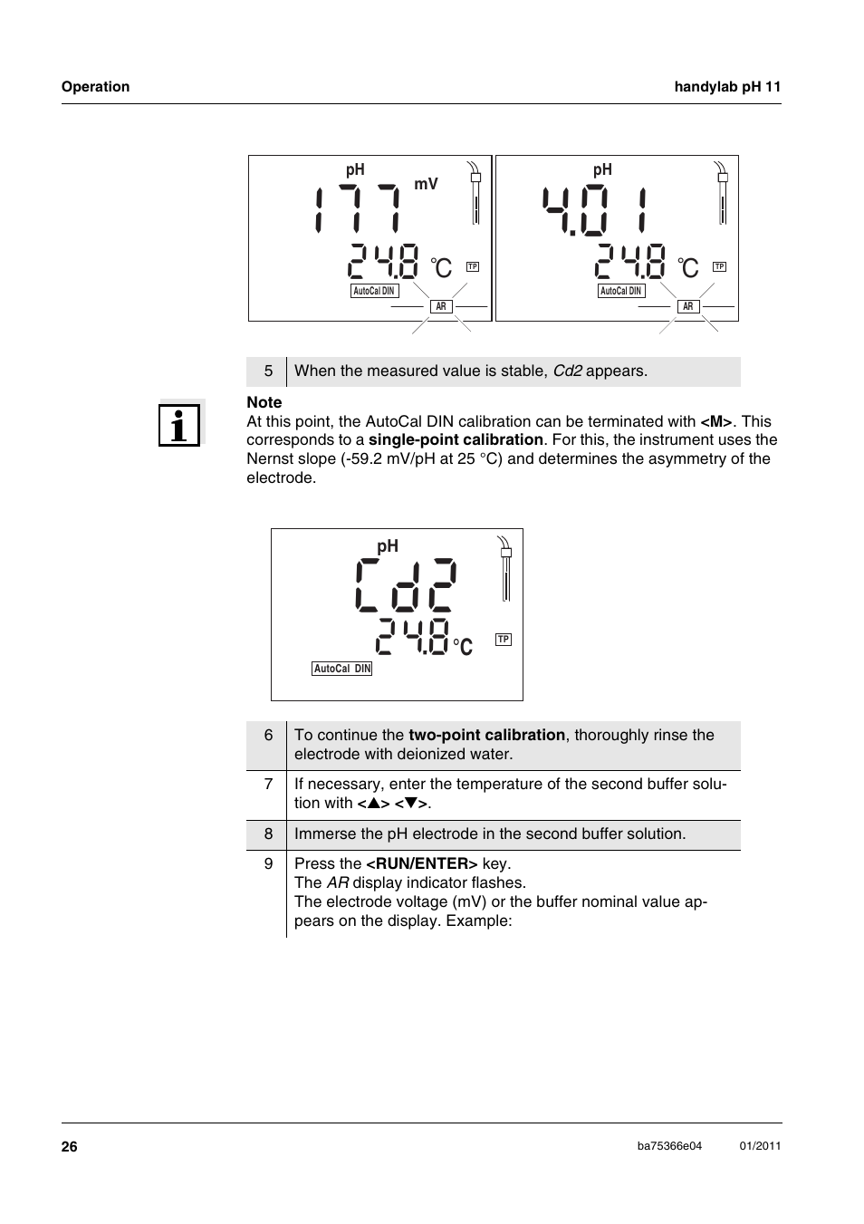 2c d | Xylem handylab pH 11 User Manual | Page 26 / 48