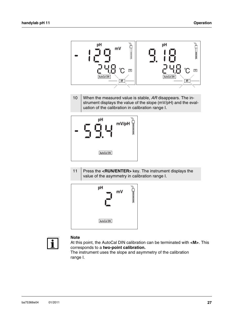 Ya s | Xylem handylab pH 11 User Manual | Page 27 / 48