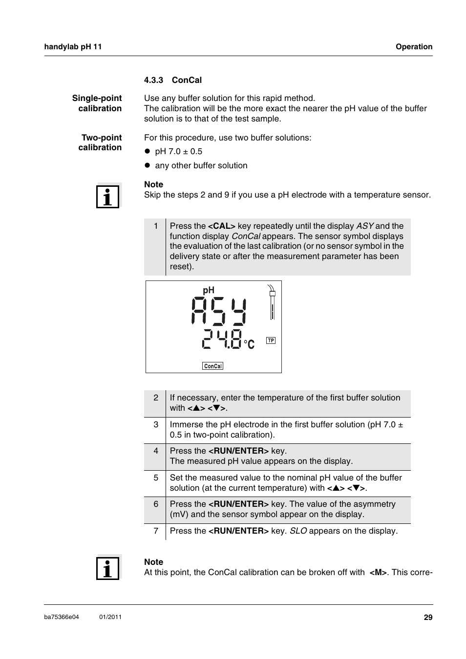 3 concal, Concal | Xylem handylab pH 11 User Manual | Page 29 / 48