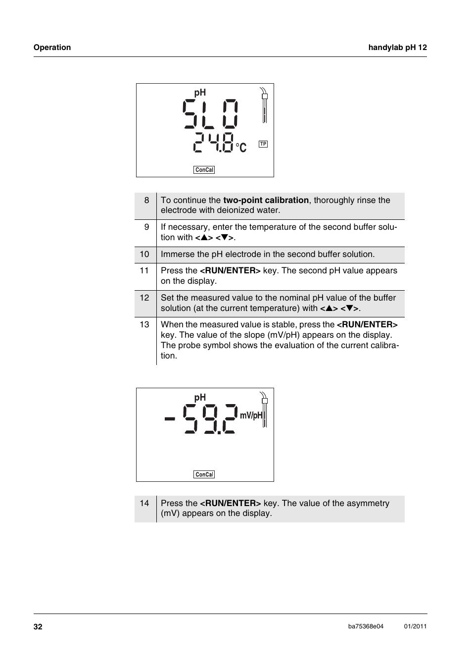 Xylem handylab pH 12 User Manual | Page 32 / 68