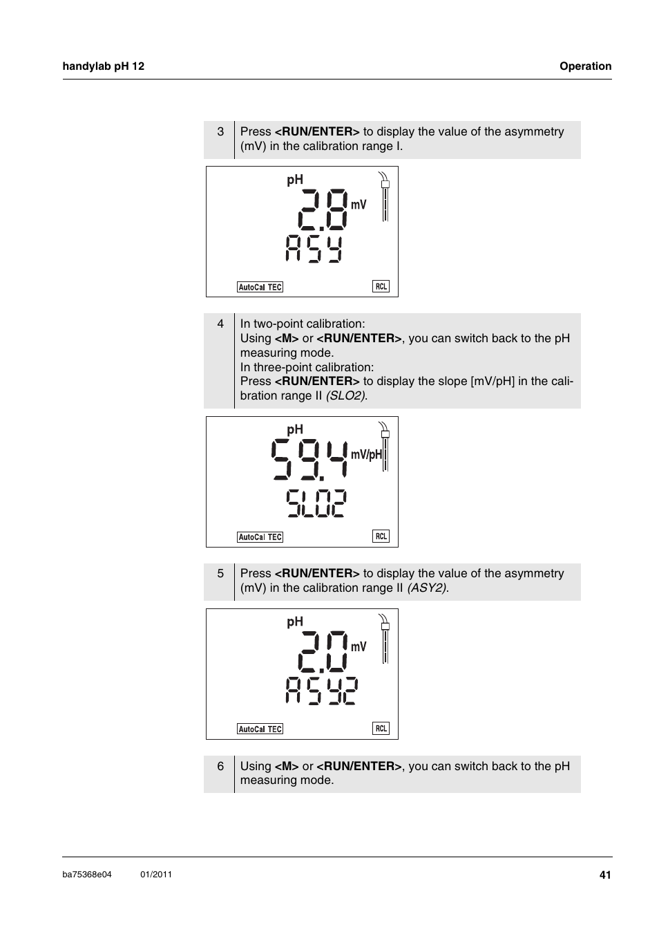 Xylem handylab pH 12 User Manual | Page 41 / 68