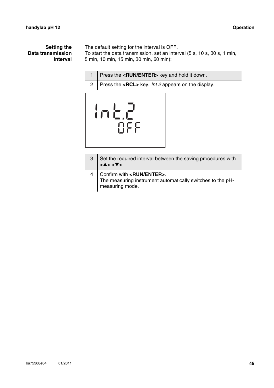 T 2 n 1 | Xylem handylab pH 12 User Manual | Page 45 / 68