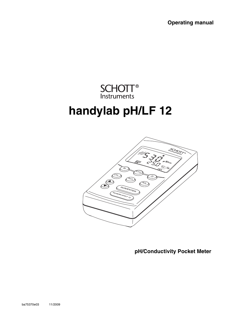 Xylem handylab pH LF 12 User Manual | 80 pages