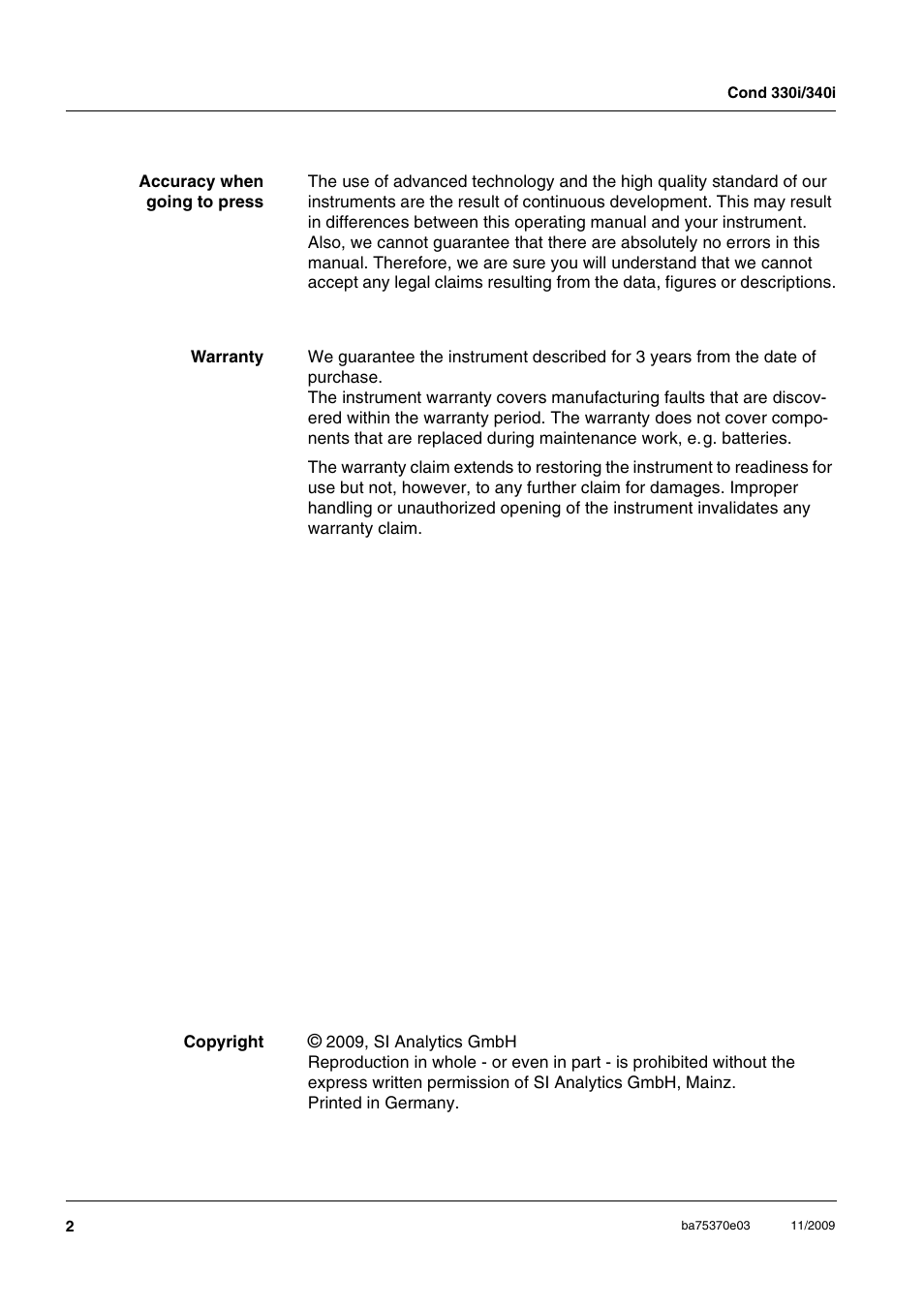 Xylem handylab pH LF 12 User Manual | Page 2 / 80
