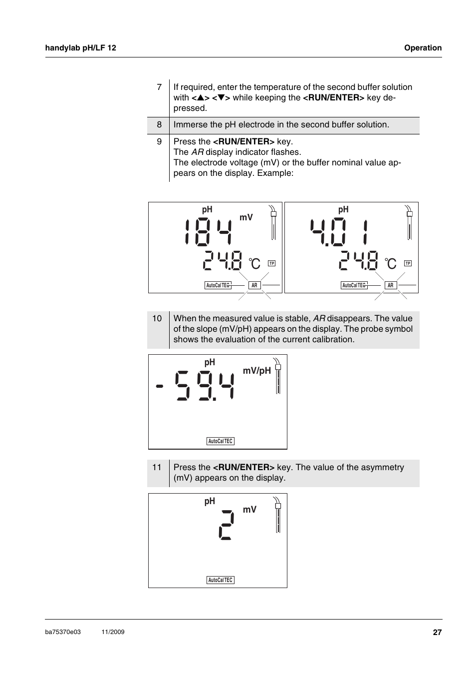 Ol s, Ya s | Xylem handylab pH LF 12 User Manual | Page 27 / 80