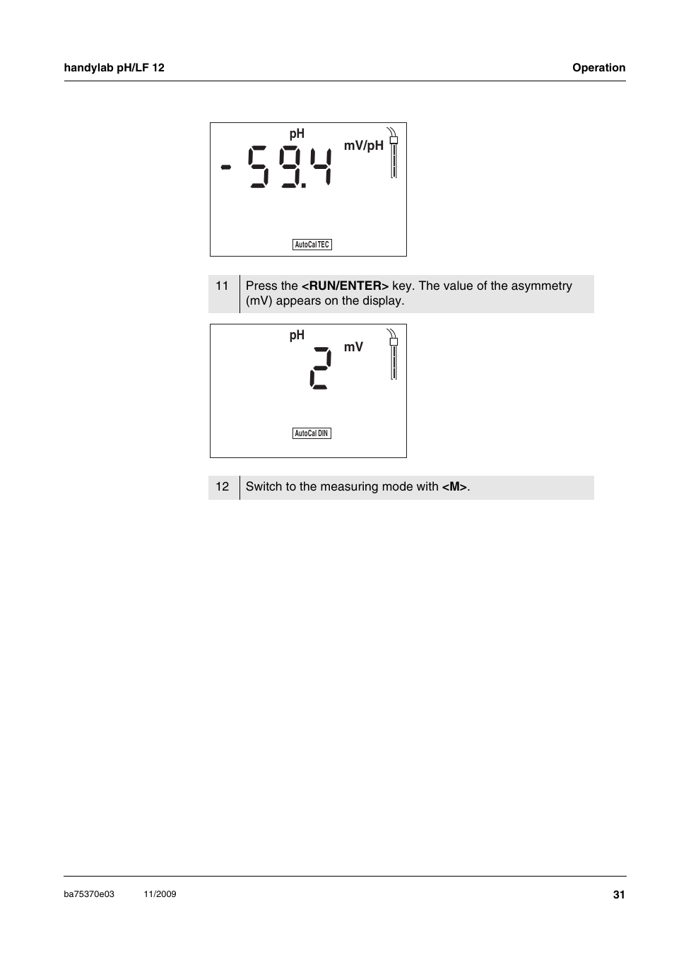 Ol s, Ya s | Xylem handylab pH LF 12 User Manual | Page 31 / 80