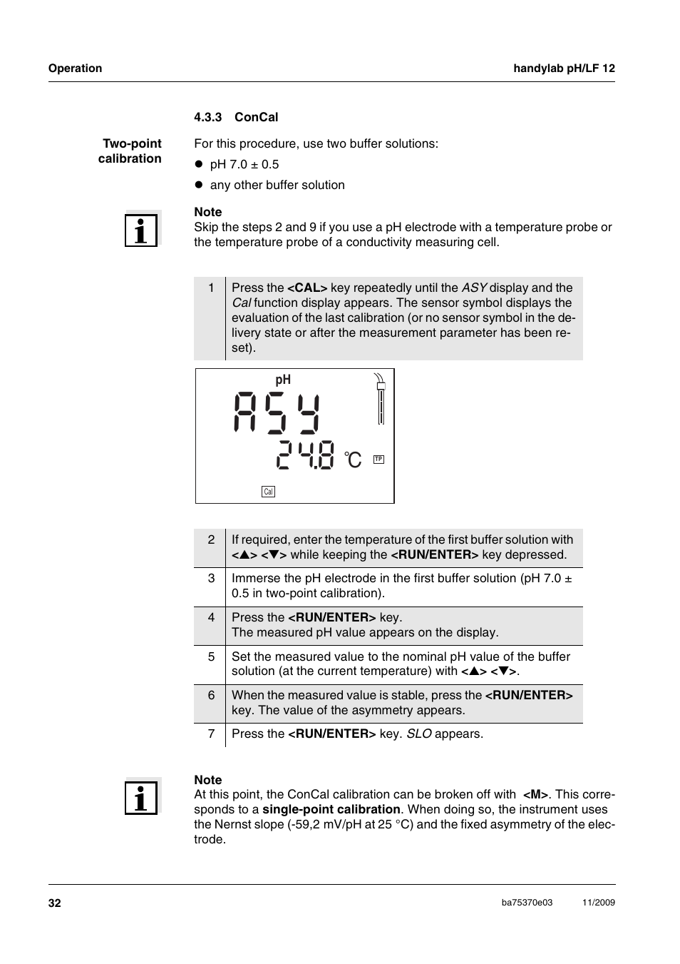 3 concal, Concal, S y a | Xylem handylab pH LF 12 User Manual | Page 32 / 80