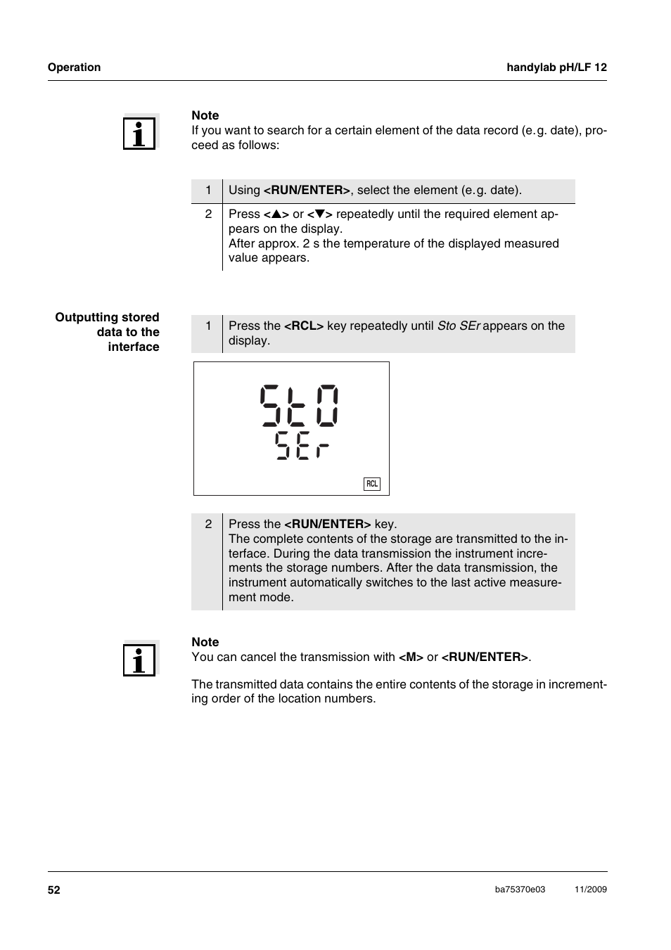 Rs e, F °c | Xylem handylab pH LF 12 User Manual | Page 52 / 80