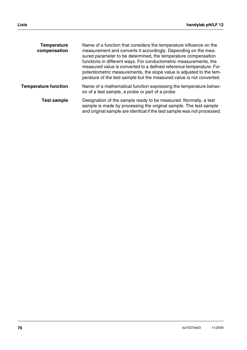 Xylem handylab pH LF 12 User Manual | Page 76 / 80