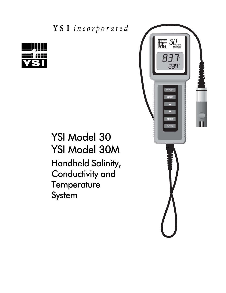 YSI 30 User Manual | 52 pages