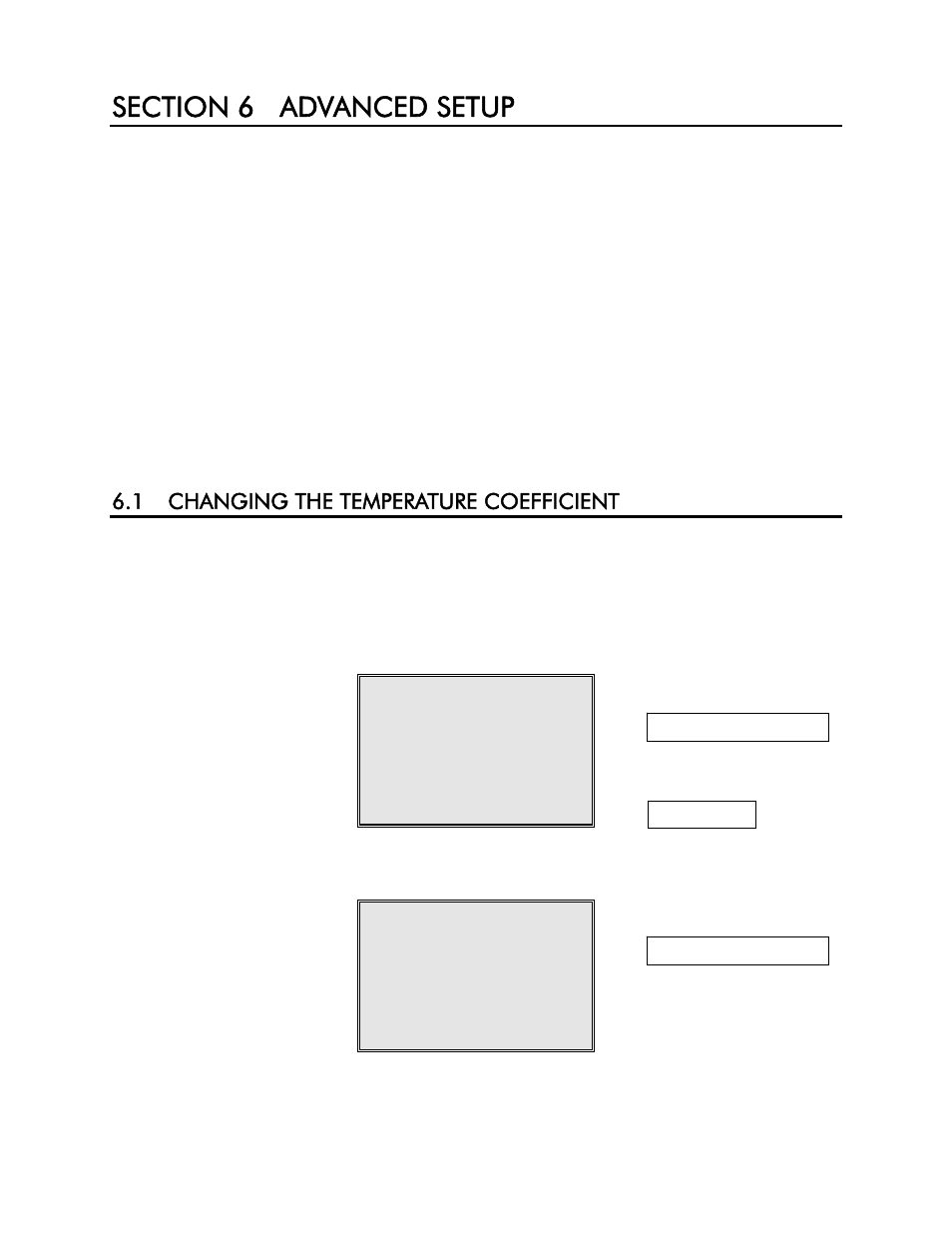 Section 6 advanced setup, 1 changing the temperature coefficient | YSI 30 User Manual | Page 19 / 52