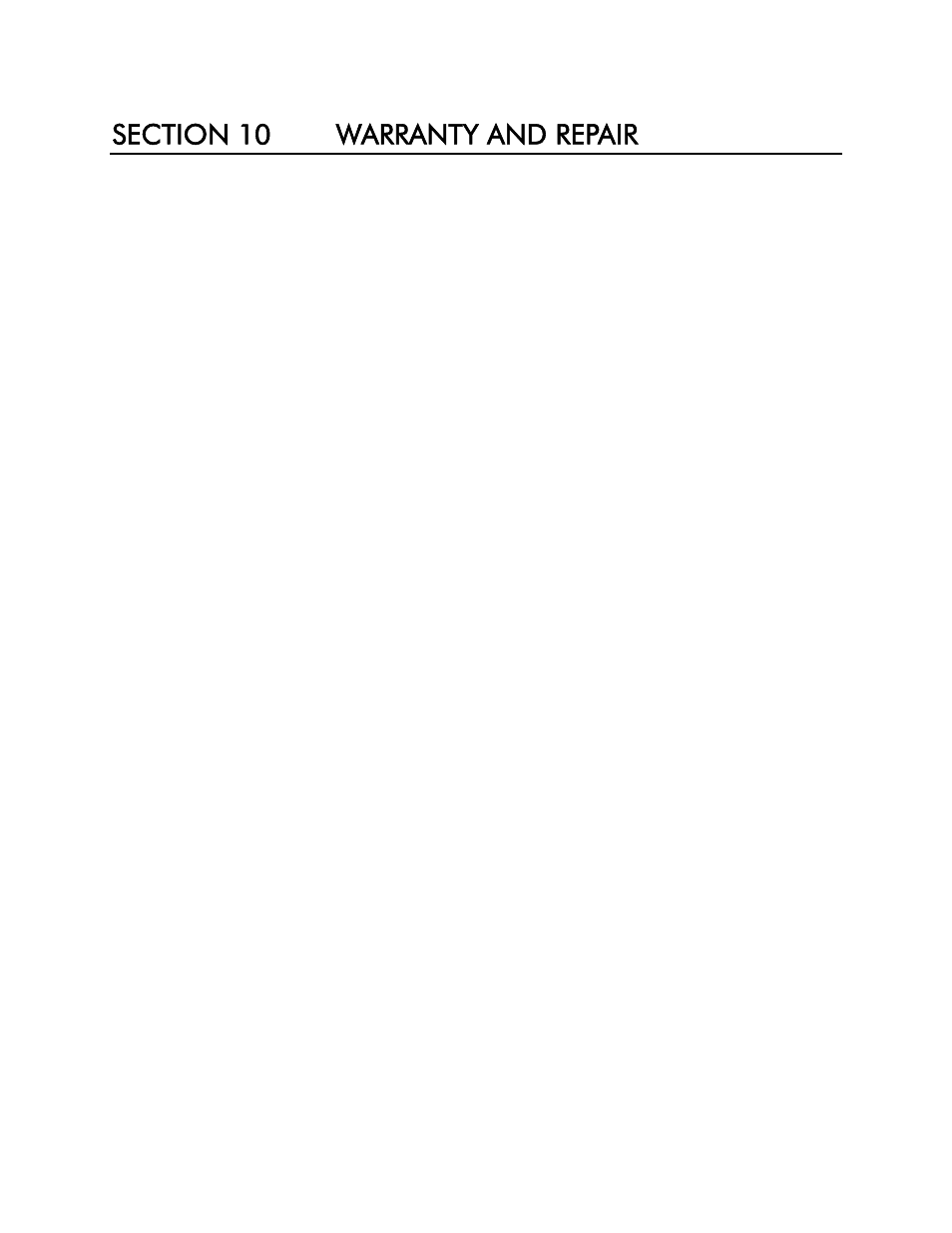 Section 10 warranty and repair | YSI 30 User Manual | Page 33 / 52