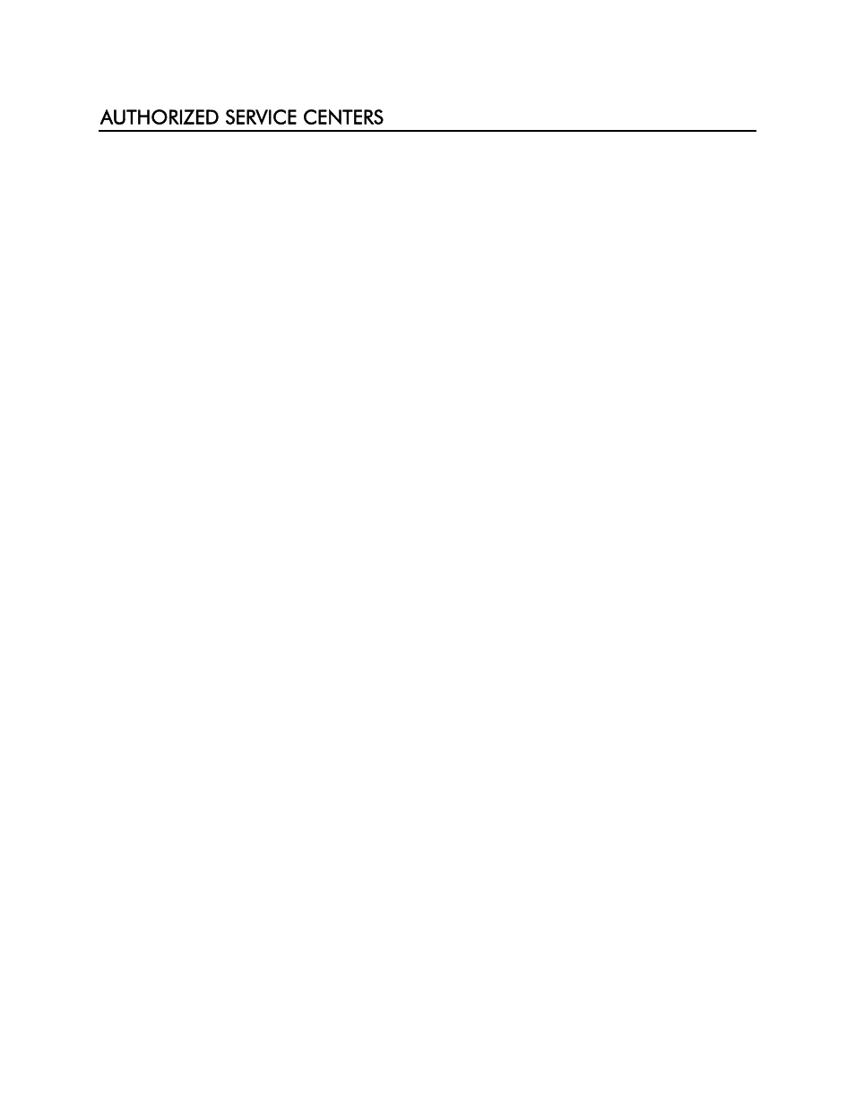 Authorized service centers | YSI 30 User Manual | Page 34 / 52