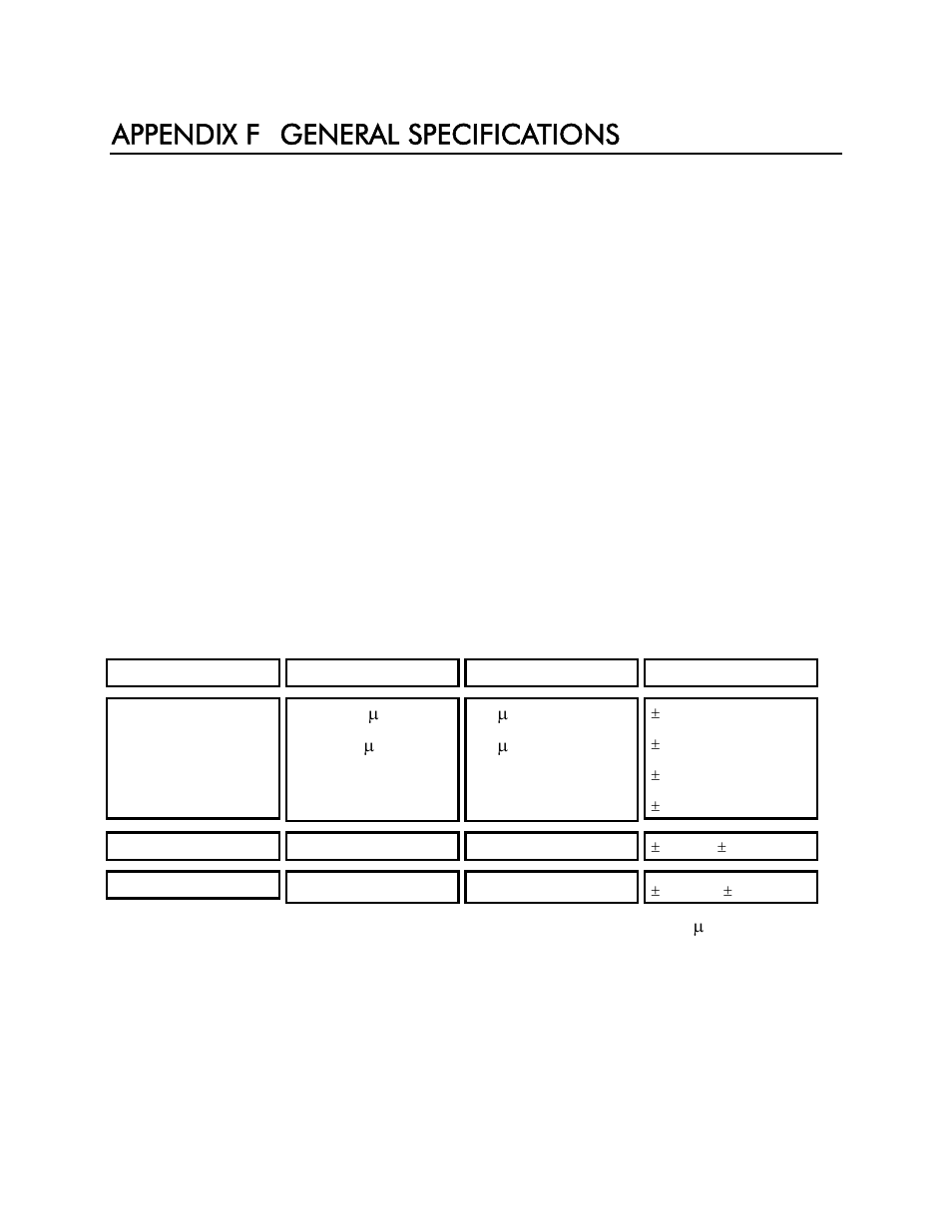 Appendix f general specifications | YSI 30 User Manual | Page 51 / 52