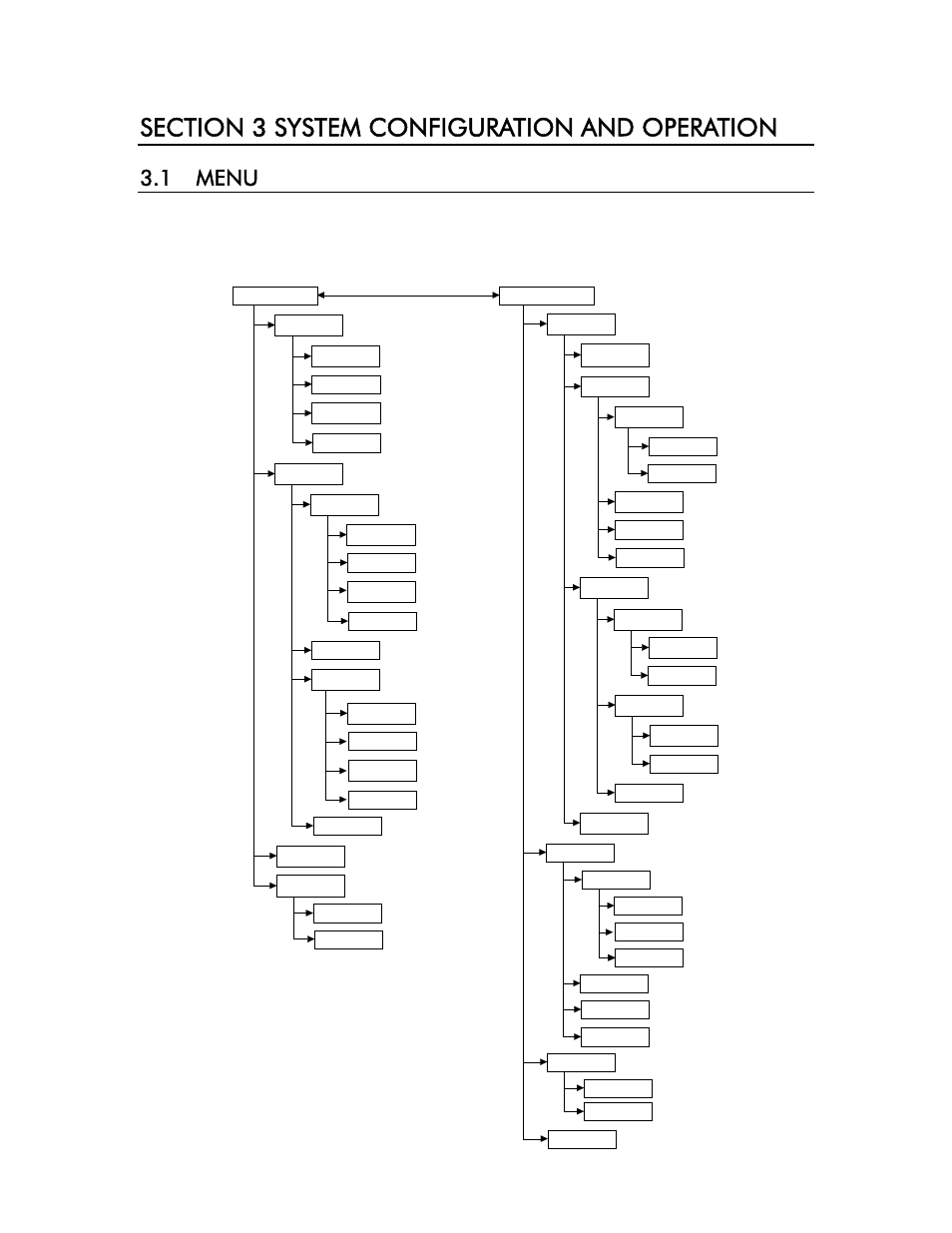 Section 3 system configuration and operation, 1 menu, System configuration and operation | YSI 3200 User Manual | Page 15 / 86