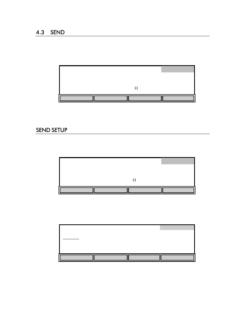 3 send, Send setup, Us/cm | YSI 3200 User Manual | Page 35 / 86