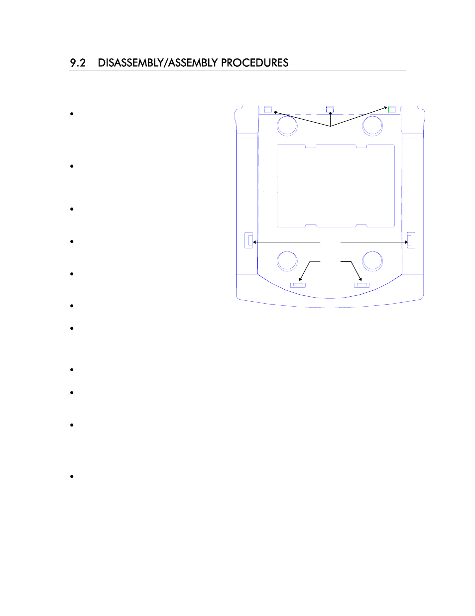 2 disassembly/assembly procedures, Case disassembly, Pc board removal | Pc board re-installation, Case re-assembly | YSI 3200 User Manual | Page 63 / 86