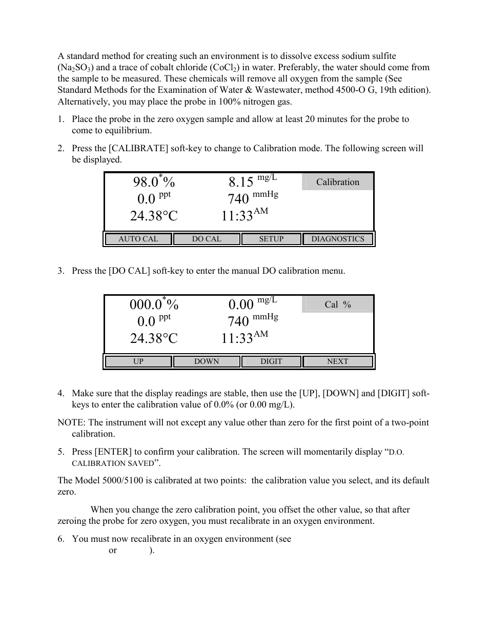 YSI 5000 User Manual | Page 28 / 70