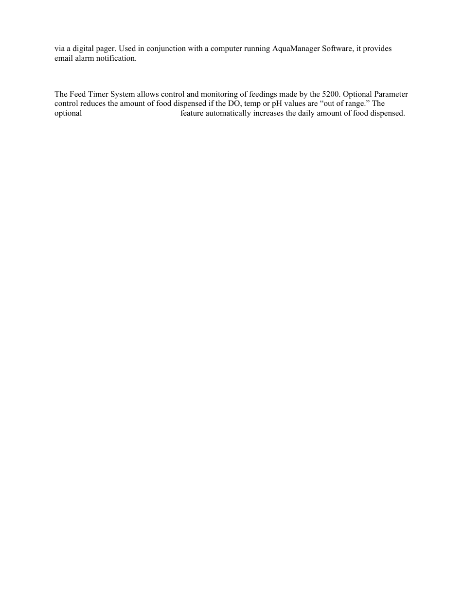 Feed timer system | YSI 5200 User Manual | Page 10 / 148