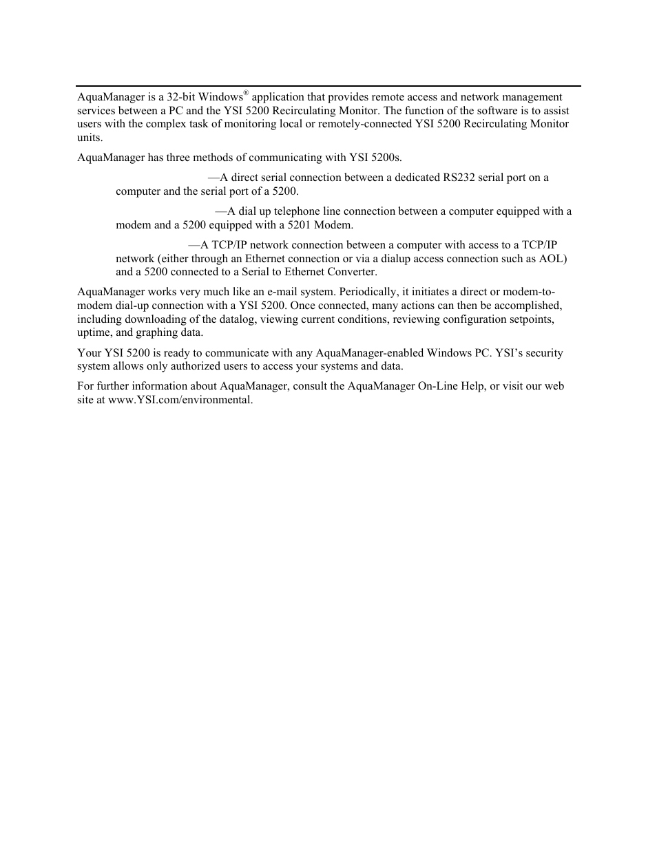Aquamanager software, Section 10 | YSI 5200 User Manual | Page 108 / 148