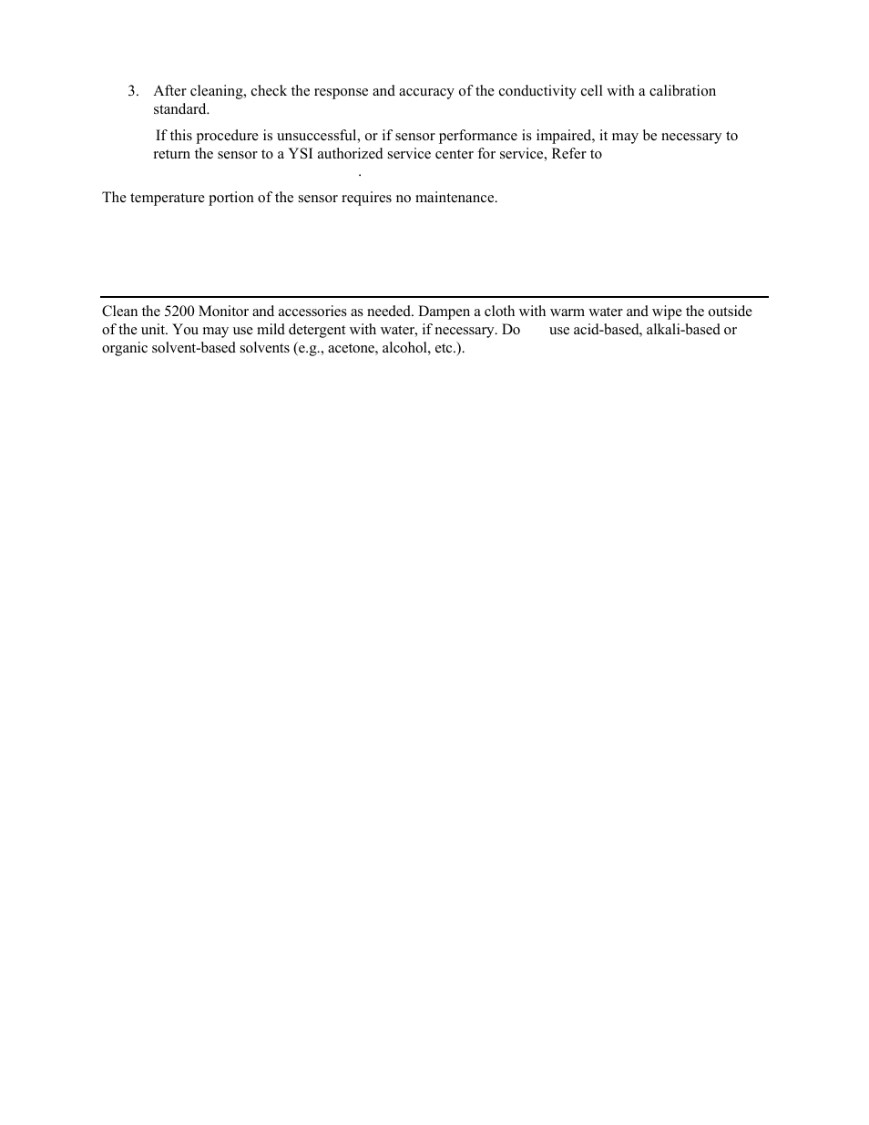 Ecommended cleaning of the, Onitor and, Ccessories | YSI 5200 User Manual | Page 116 / 148