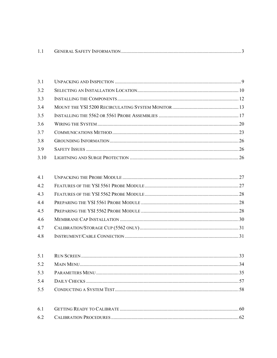 YSI 5200 User Manual | Page 3 / 148