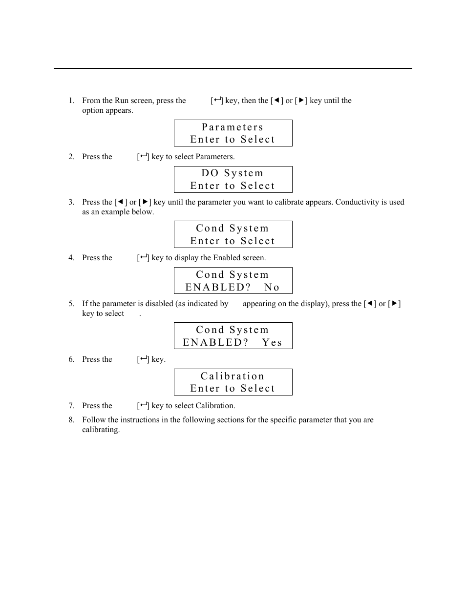 Calibration procedures, Accessing the calibrate screen, Alibration | Rocedures, 2 calibration procedures | YSI 5200 User Manual | Page 64 / 148