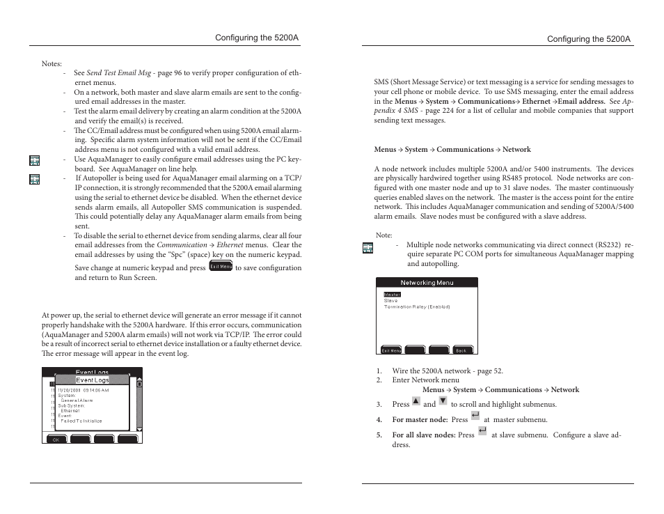 Node network | YSI 5200A User Manual | Page 47 / 121