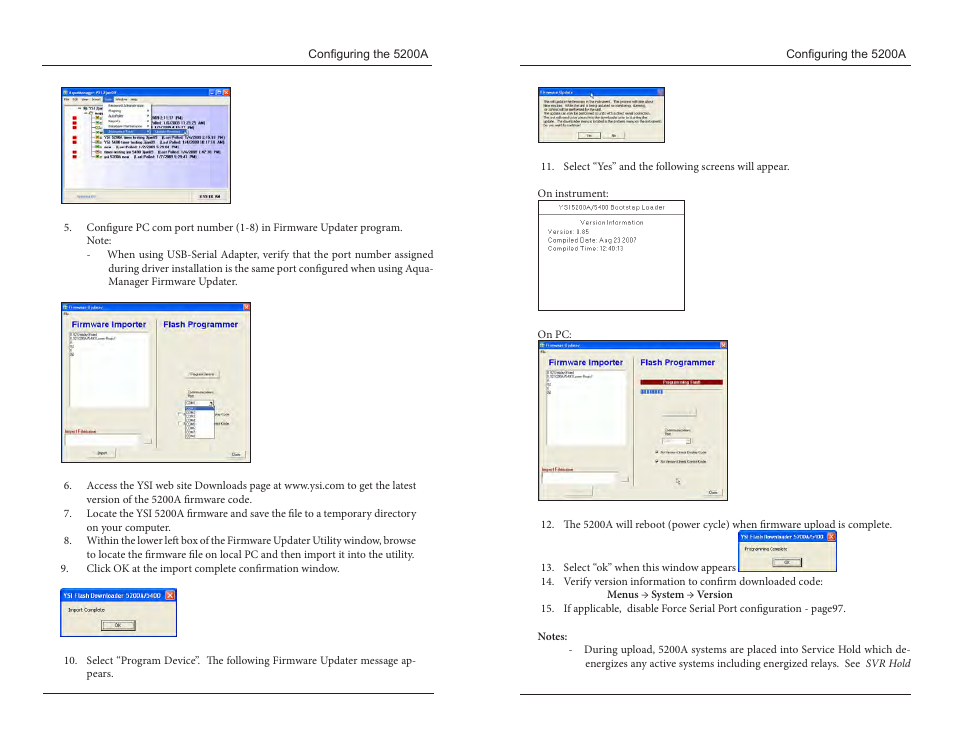 YSI 5200A User Manual | Page 56 / 121