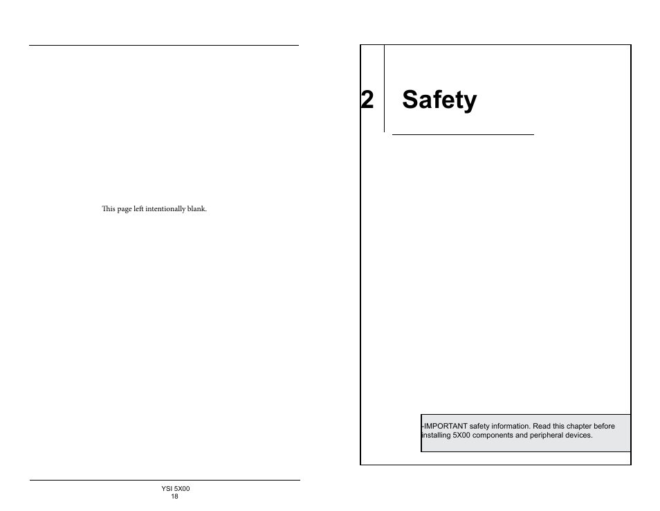 2 safety | YSI 5500D-1 User Manual | Page 10 / 127