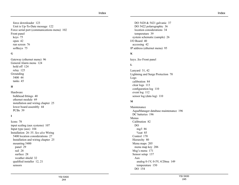 YSI 5500D-1 User Manual | Page 123 / 127