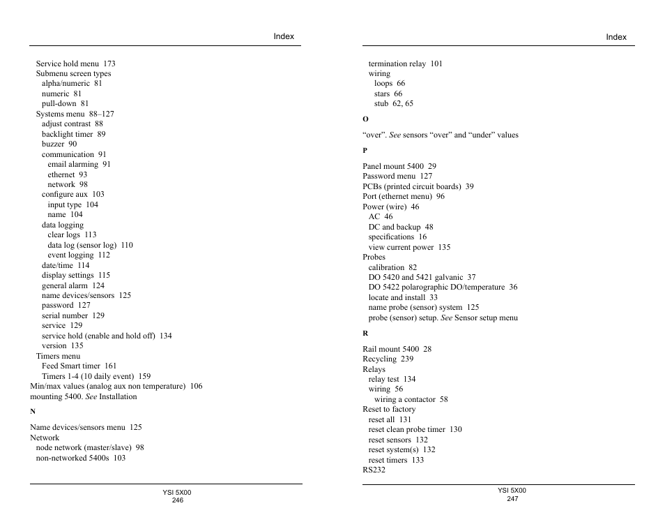 YSI 5500D-1 User Manual | Page 124 / 127
