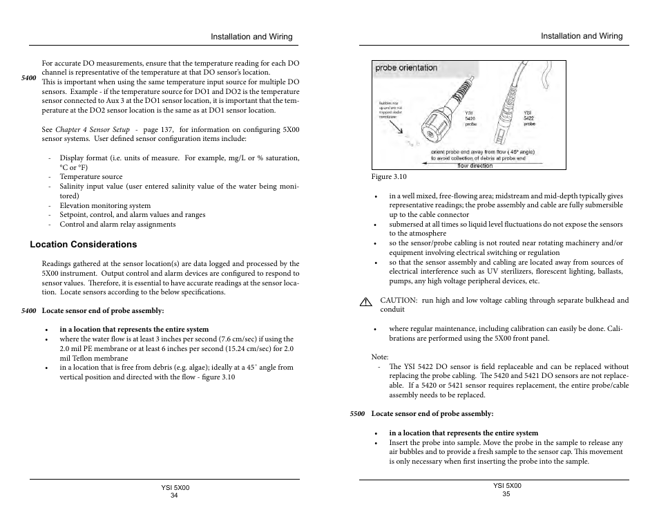 Location considerations | YSI 5500D-1 User Manual | Page 18 / 127