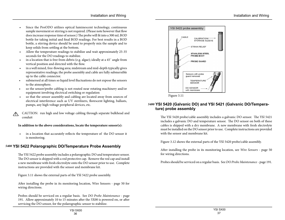 Probe assembly | YSI 5500D-1 User Manual | Page 19 / 127